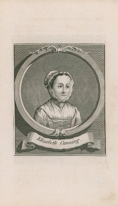Portret van Elizabeth Canning door English School