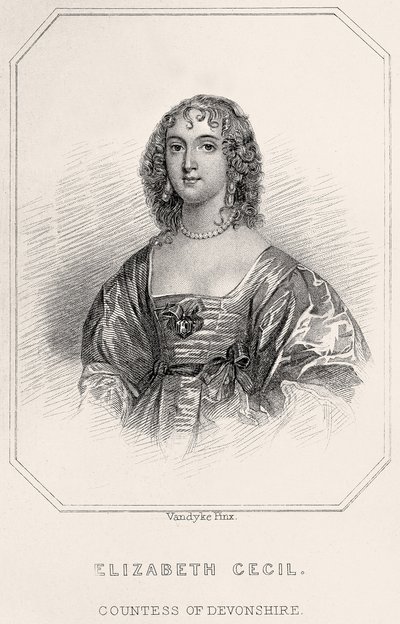Portret van Elizabeth Cecil, Gravin van Devonshire door English School
