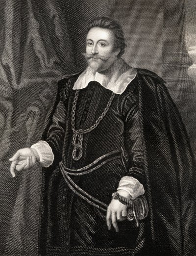 Portret van Francis Cottington, uit Lodges British Portraits door English School