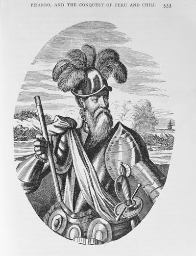 Portret van Francisco Pizarro (ca. 1475-1541) uit 