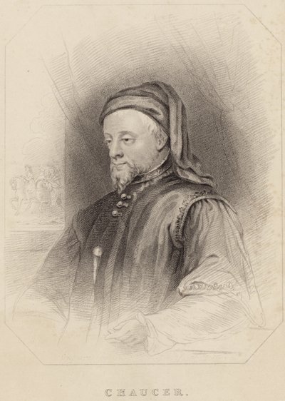 Portret van Geoffrey Chaucer door English School
