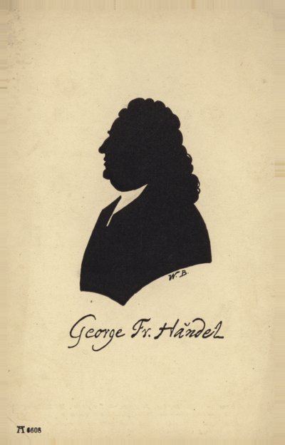 Portret van George Friedrich Handel door English School