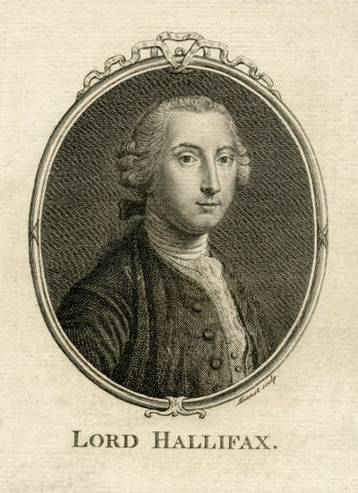 Portret van George Montagu Dunk, 2e Graaf van Halifax (1716-71), gegraveerd door Aliamet door English School