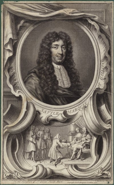 Portret van George Savile, Markies van Halifax door English School