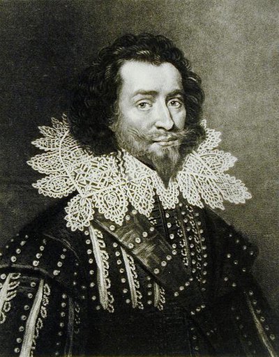 Portret van George Villiers, 1e Hertog van Buckingham (1592-1628) gegraveerd door Richard Earlom (1743-1822) en Charles Turner (c.1773-1857) uit Illustrious Characters in British History (mezzotint) door English School