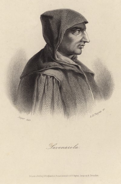 Portret van Girolamo Savonarola door English School