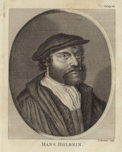 Portret van Hans Holbein de Jonge door English School