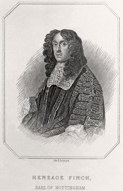 Portret van Heneage Finch, Graaf van Nottingham door English School