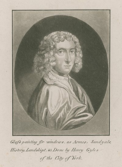 Portret van Henry Gyles, glas schilder door English School