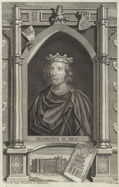 Portret van Hendrik III van Engeland door English School