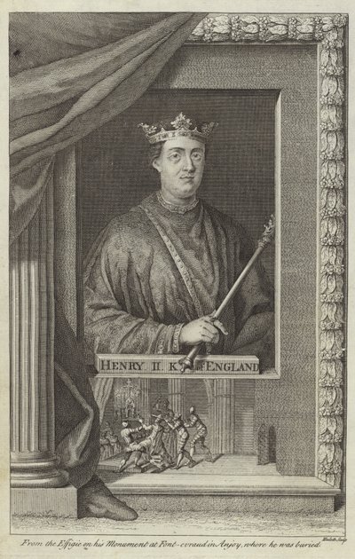 Portret van Hendrik II van Engeland door English School