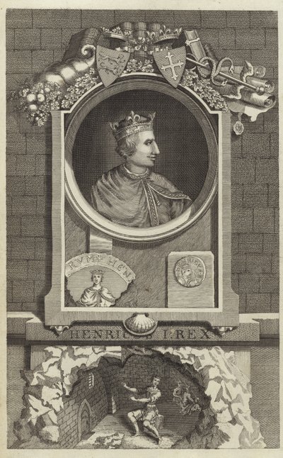 Portret van Hendrik I van Engeland door English School