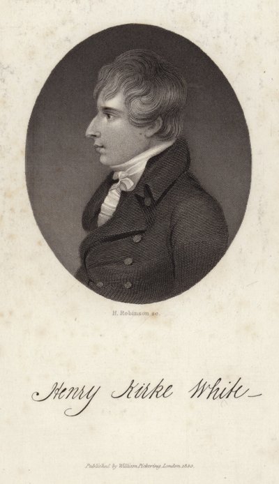 Portret van Henry Kirke White door English School