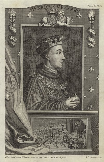 Portret van Hendrik V van Engeland door English School