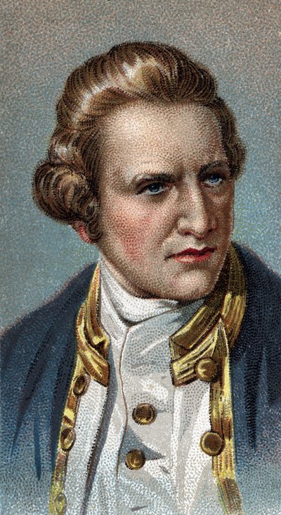 Portret van James Cook (1728 - 1779), Britse navigator - Uit de serie 