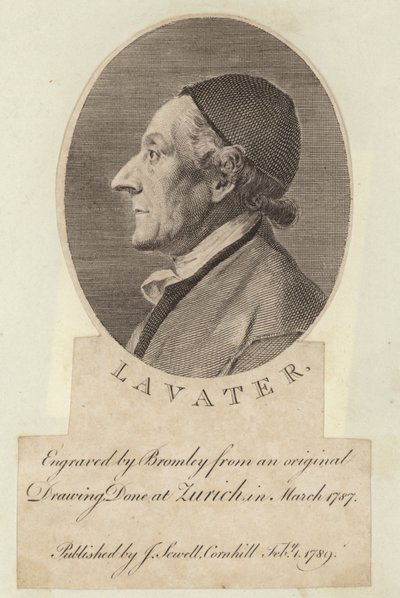 Portret van Johann Kaspar Lavater door English School