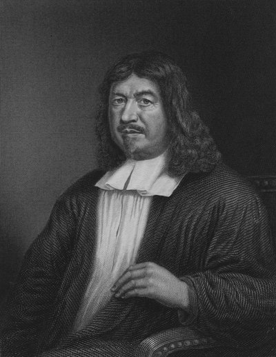 Portret van John Bunyan (gravure) door English School