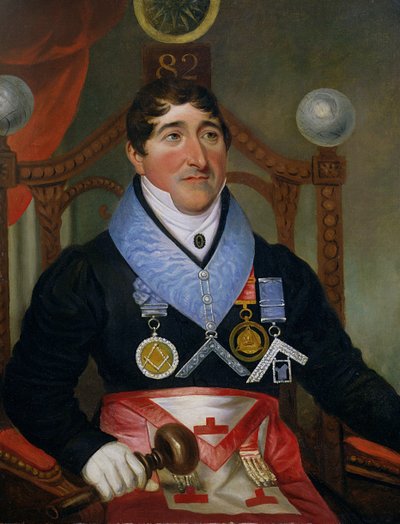 Portret van John James Howell Coe, 1820s door English School