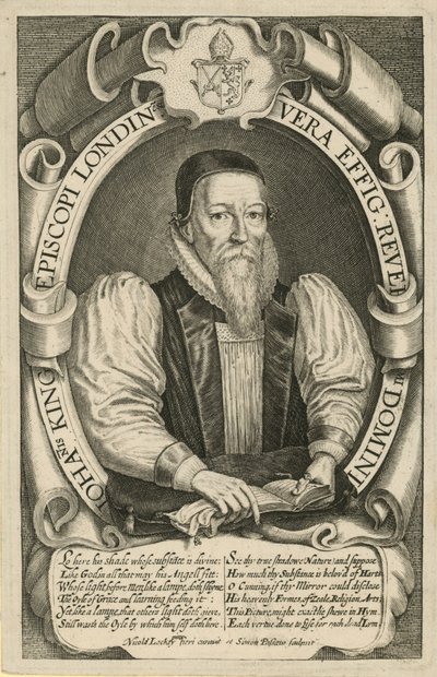 Portret van John King, Bisschop van Londen 1611-21 door English School