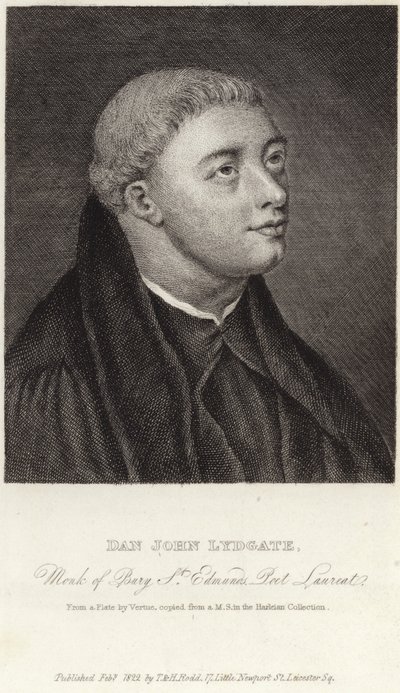 Portret van John Lydgate van Bury door English School