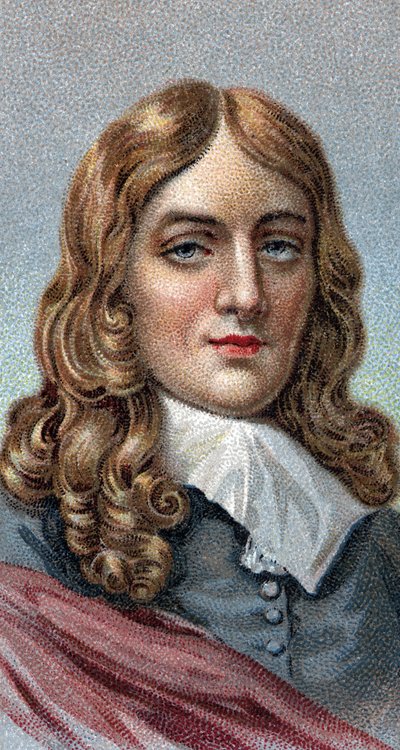 Portret van John Milton (1608-1674) - Uit de serie 