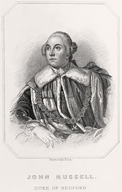 Portret van John Russell, hertog van Bedford, 1835 door English School