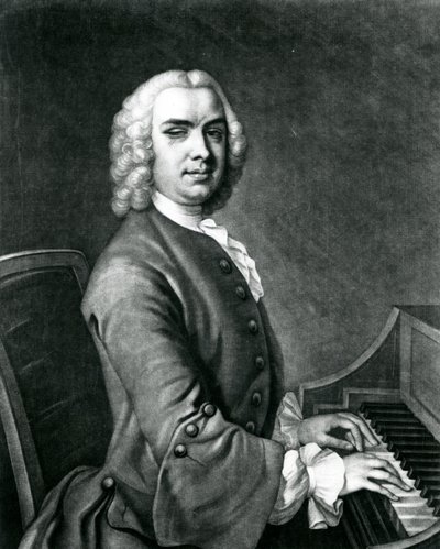 Portret van John Stanley (1712-86) (gravure) door English School
