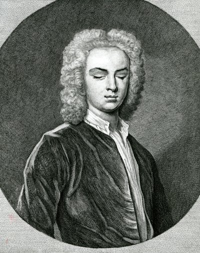 Portret van John Stanley (1712-86) (gravure) door English School