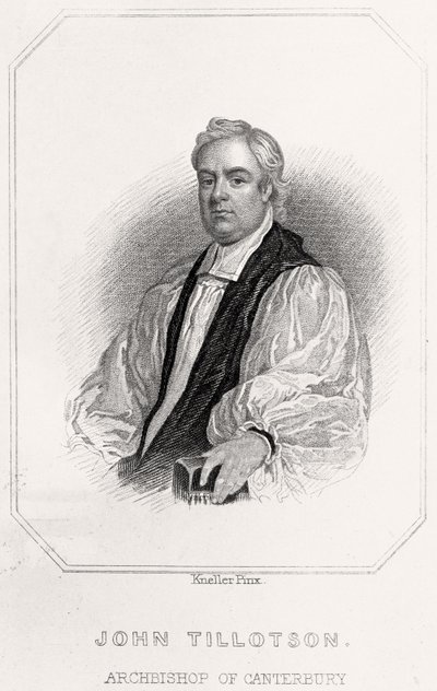 Portret van John Tillotson, Aartsbisschop van Canterbury, 1835 door English School