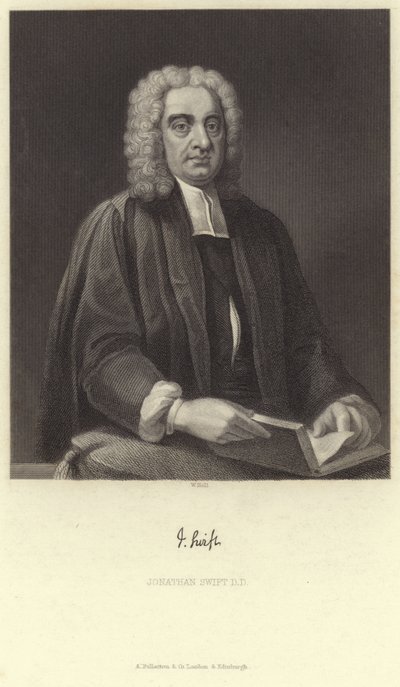 Portret van Jonathan Swift door English School