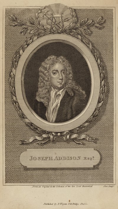 Portret van Joseph Addison door English School