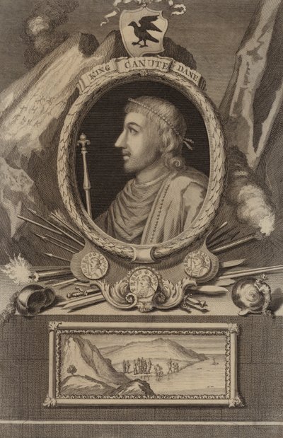 Portret van Koning Canute door English School