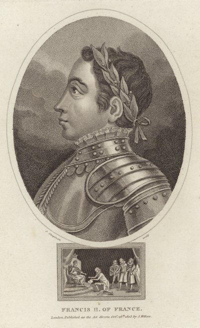 Portret van koning Frans II van Frankrijk door English School