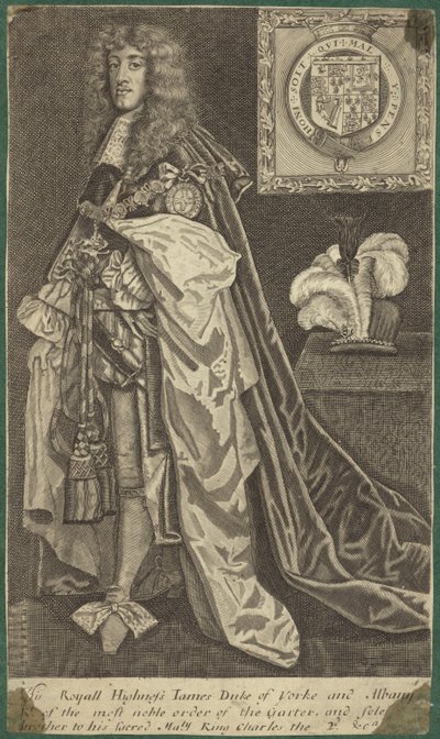 Portret van Koning Jacobus II van Engeland door English School