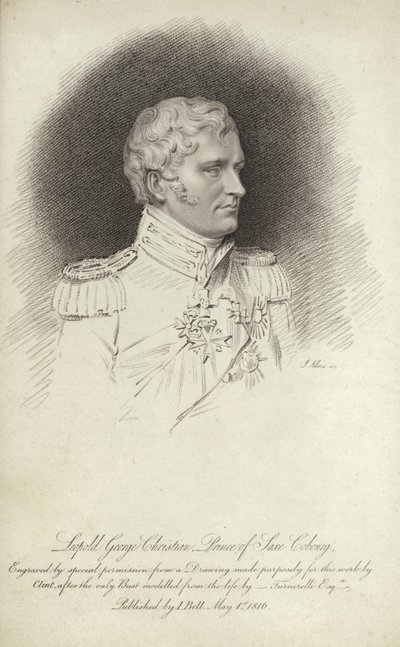 Portret van Koning Leopold I van België door English School