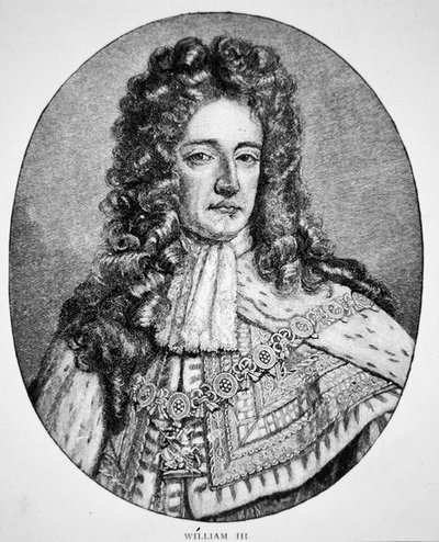 Portret van koning Willem III door English School