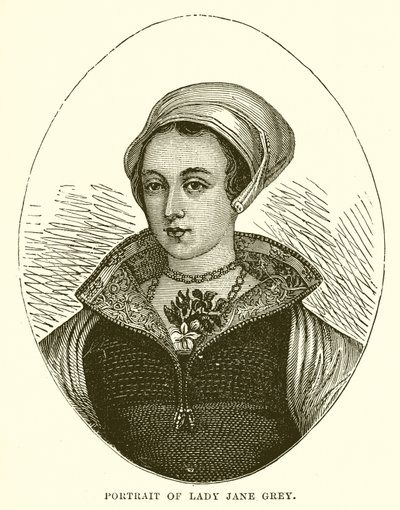 Portret van Lady Jane Grey door English School