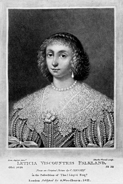 Portret van Lady Viscountess Falkland, uit 