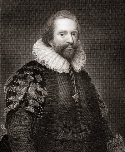 Portret van Lionel Cranfield, uit Lodges British Portraits door English School