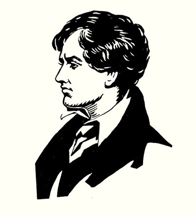 Portret van Lord Byron door English School
