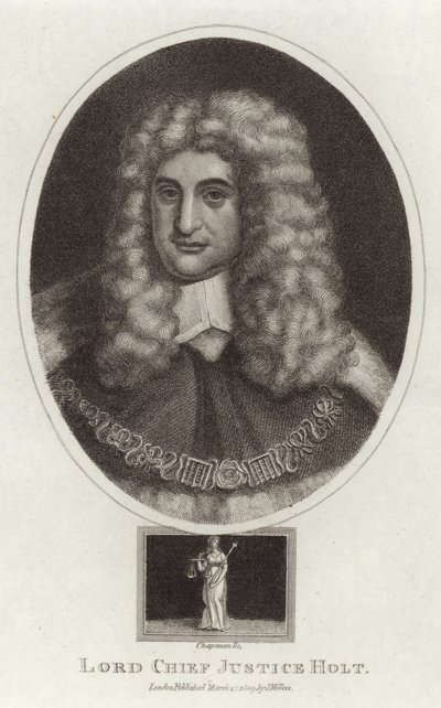 Portret van Lord Chief Justice Holt door English School