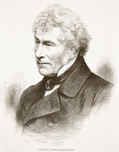 Portret van Lord Ellenborough, illustratie uit Cassells Geïllustreerde Geschiedenis van Engeland door English School