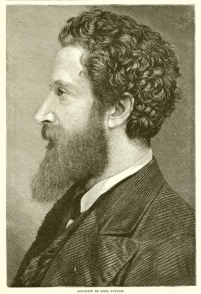 Portret van Lord Lytton door English School