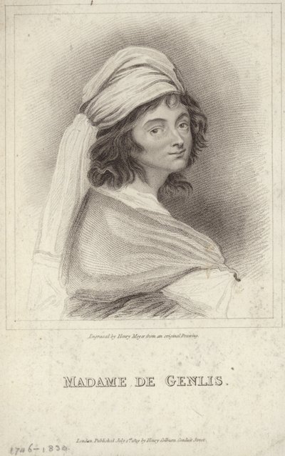 Portret van Madame de Genlis door English School