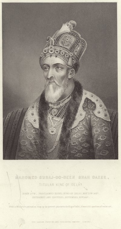Portret van Mahomed Suraj-oo-deen Shah Gazee door English School