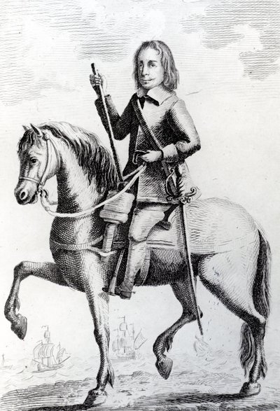 Portret van Generaal-majoor Desborough te paard door English School