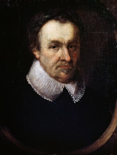 Portret van Michael Drayton, Engelse dichter en toneelschrijver door English School