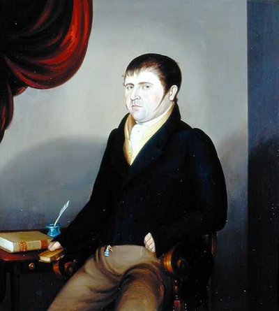 Portret van de heer Eli Whitely door English School
