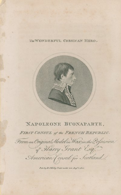Portret van Napoleon Bonaparte door English School