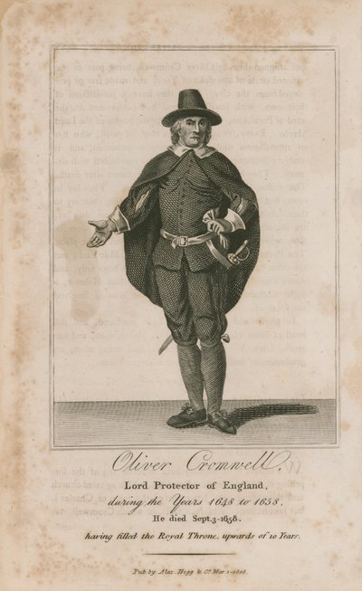 Portret van Oliver Cromwell door English School